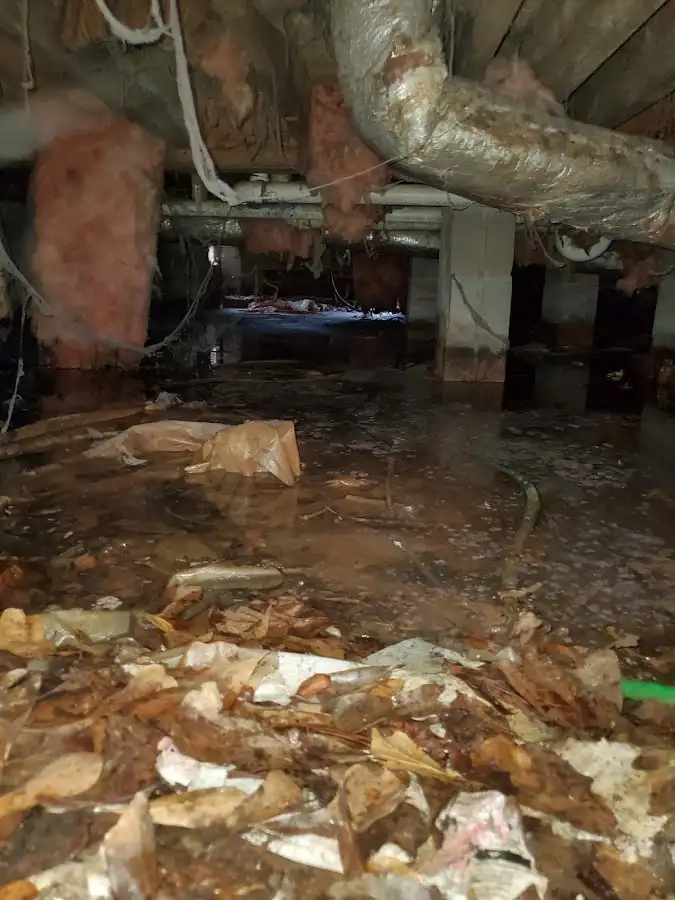 Crawl space flood assessment for Commercial Water Damage Restoration in Springdale